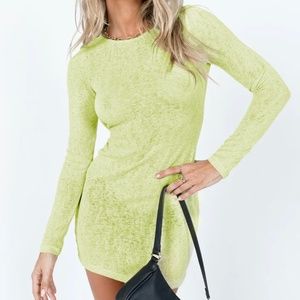 SIZE 4 , Princess Polly Resort wear Dress, yellow/green